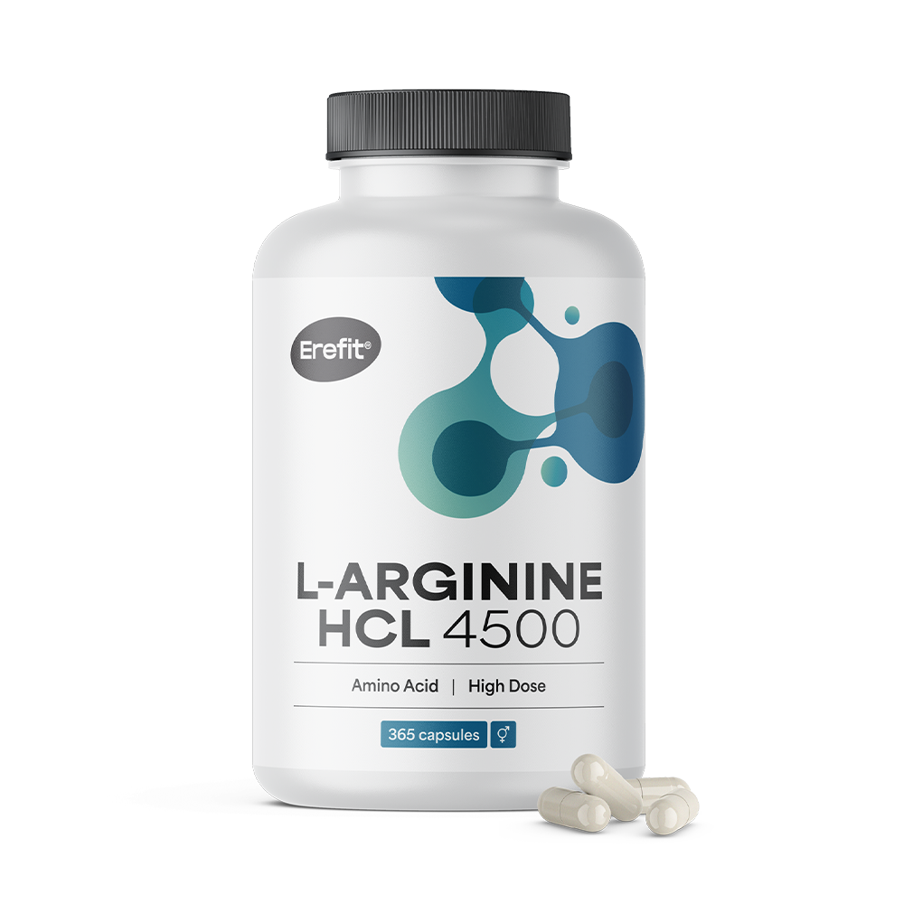L-arginin HCL 4500 mg v kapsulí.