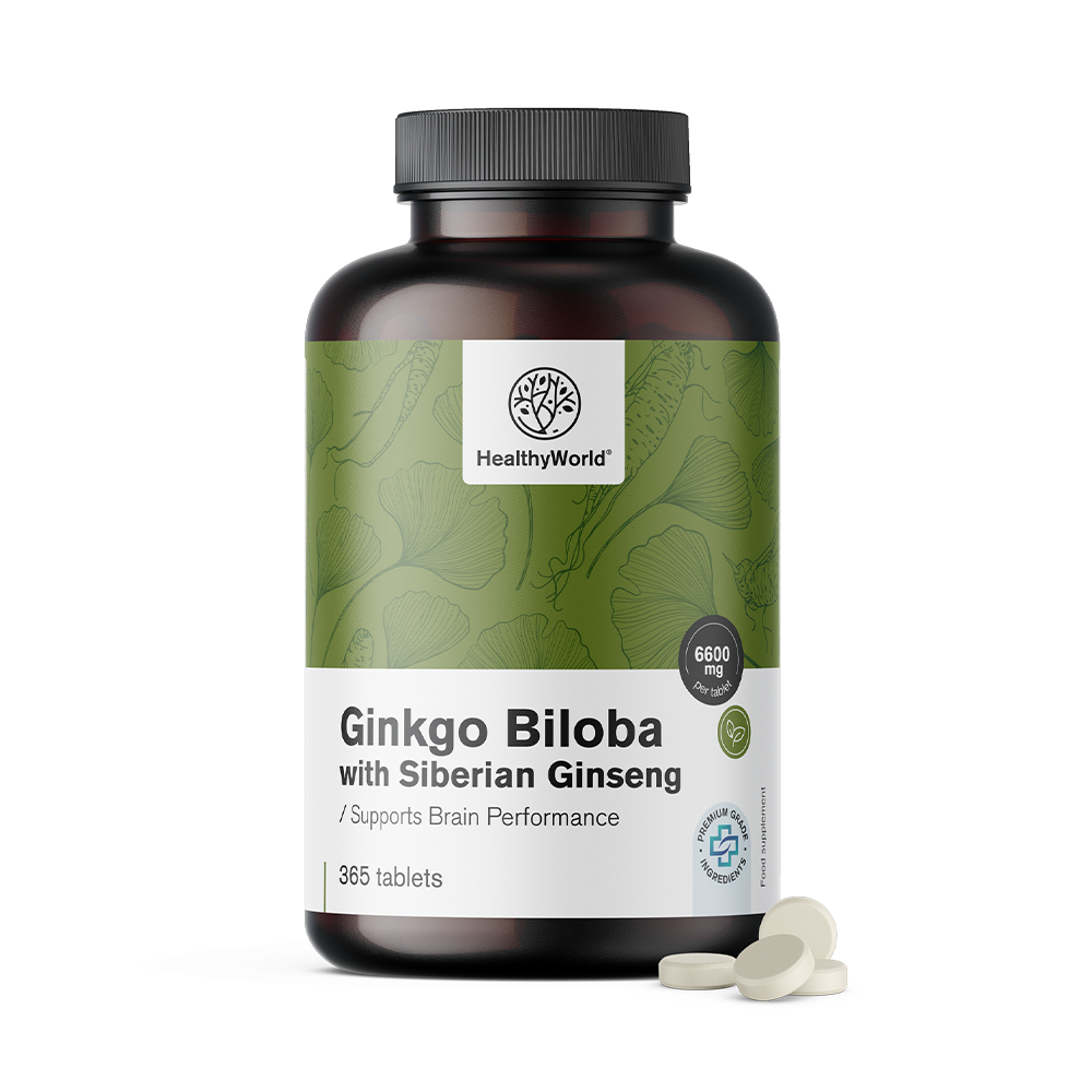 Ginkgo biloba se sibiřským ženšenem 6600 mg