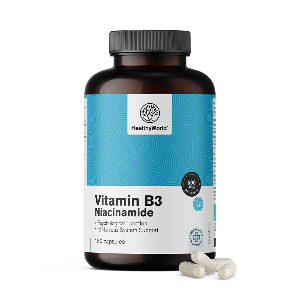 Vitamín B3 500 mg – niacinamid