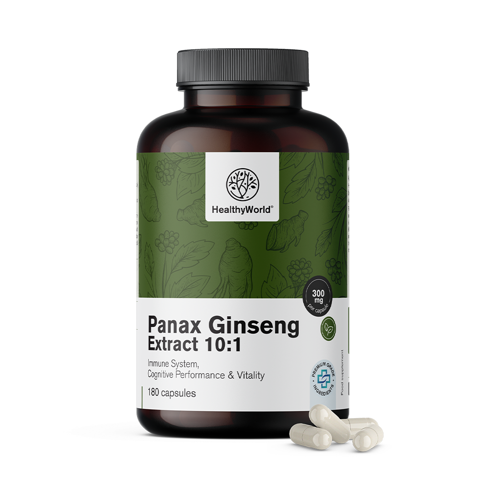 Panax Ginseng 300 mg - výtažek ženšenu 10:1