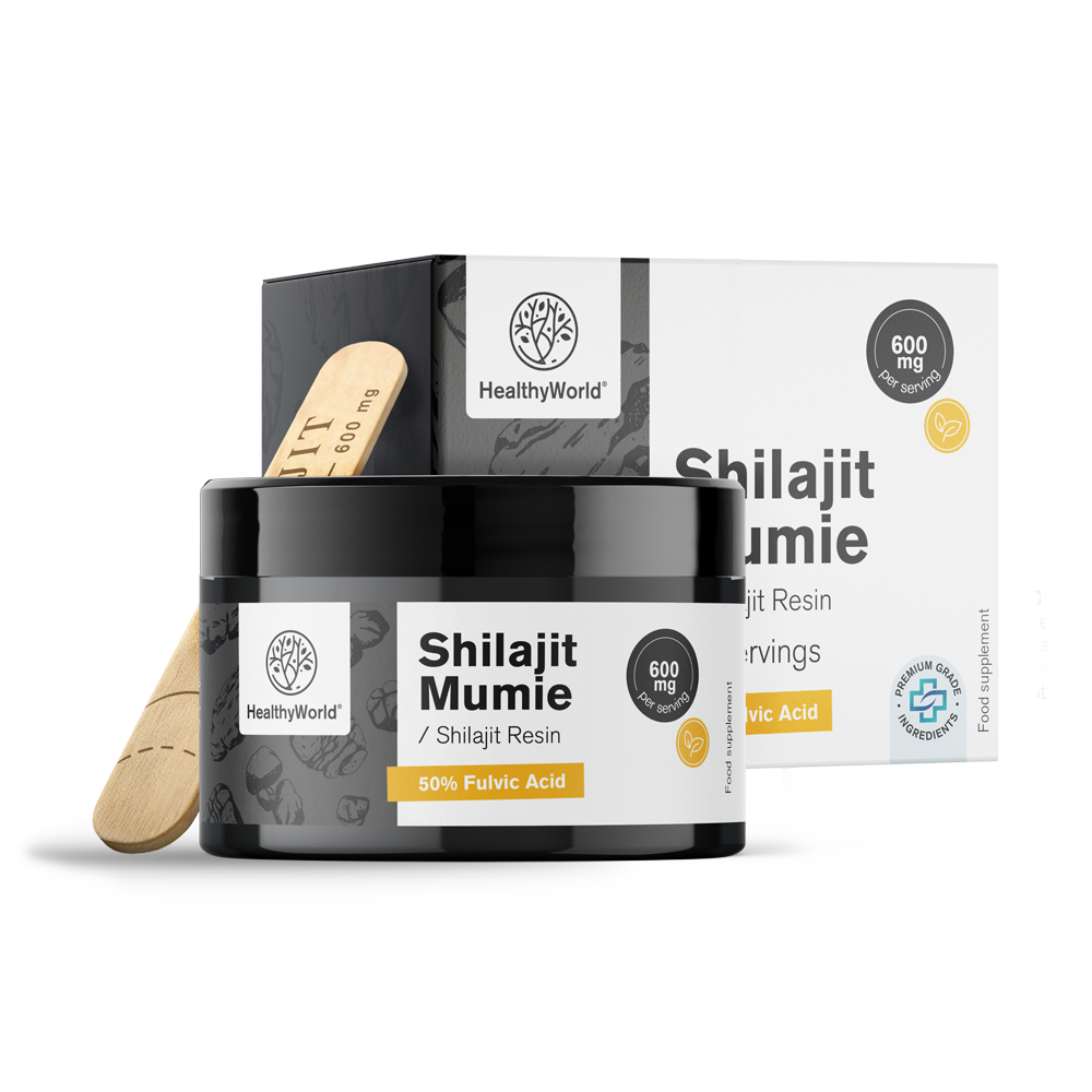 Shilajit Mumio 600 mg – pryskyřice