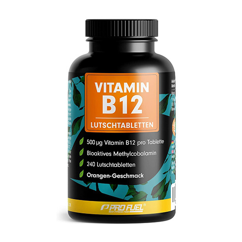 Vitamín B12 v pastilkách - pomeranč.